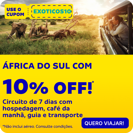 ÁFRICA DO SUL COM 10% OFF