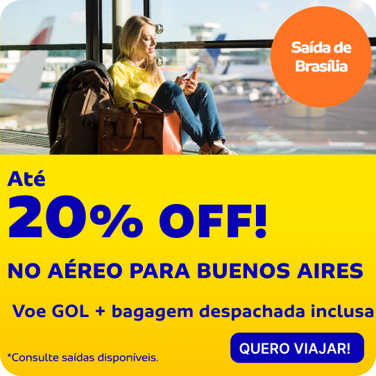 ATÉ 20% OFF NO AÉREO PARA BUENOS AIRES