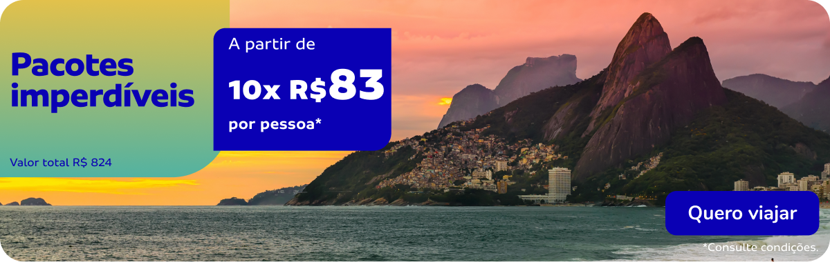 Pacotes imperdíveis - A partir de 10x de R$79 por pessoa