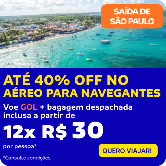 ATÉ 40% OFF NO AÉREO PARA NAVEGANTES