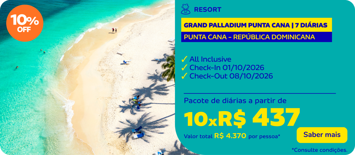GRAND PALLADIUM PUNTA CANA | 7 DIÁRIAS