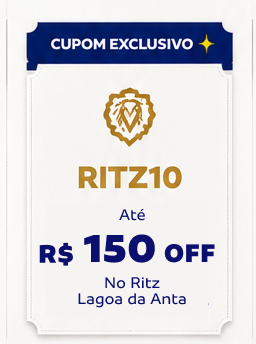 RITZ10 ATÉ R$150 OFF No Ritz Lagoa da Anta