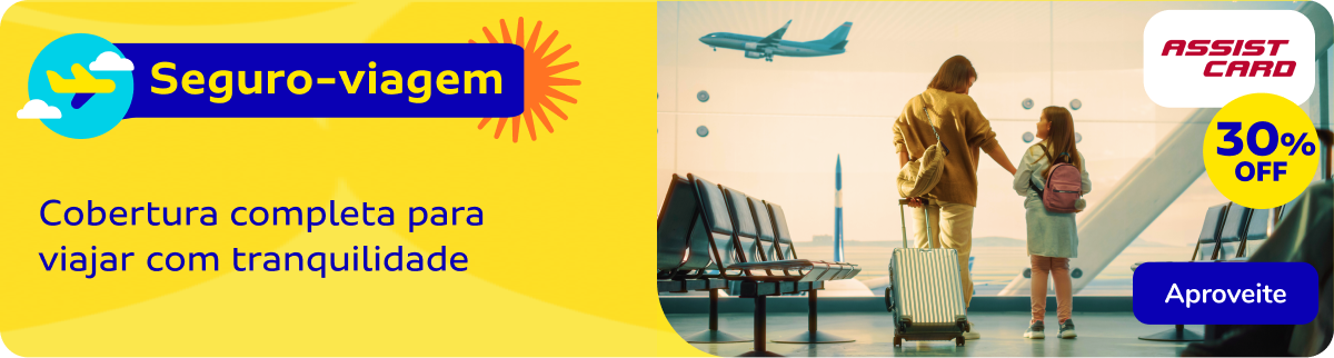 Seguro viagem com 30% OFF