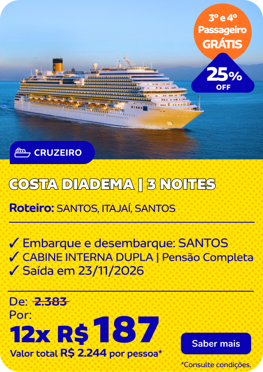 COSTA DIADEMA | 3 NOITES