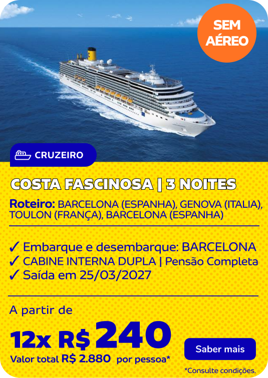 COSTA FASCINOSA | 3 NOITES
