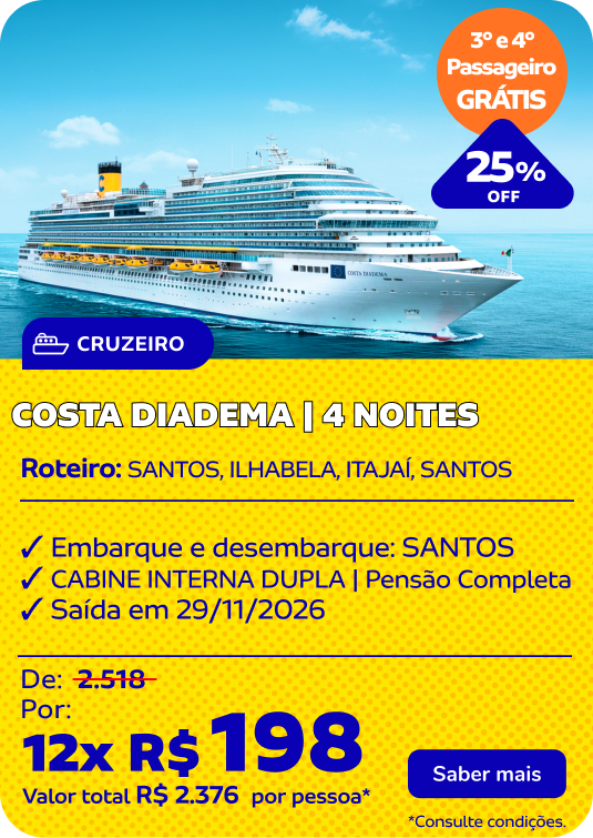 COSTA DIADEMA | 4 NOITES