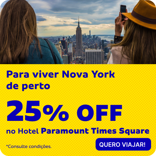 Para viver Nova York de perto |  25% OFF no Paramount Times Square