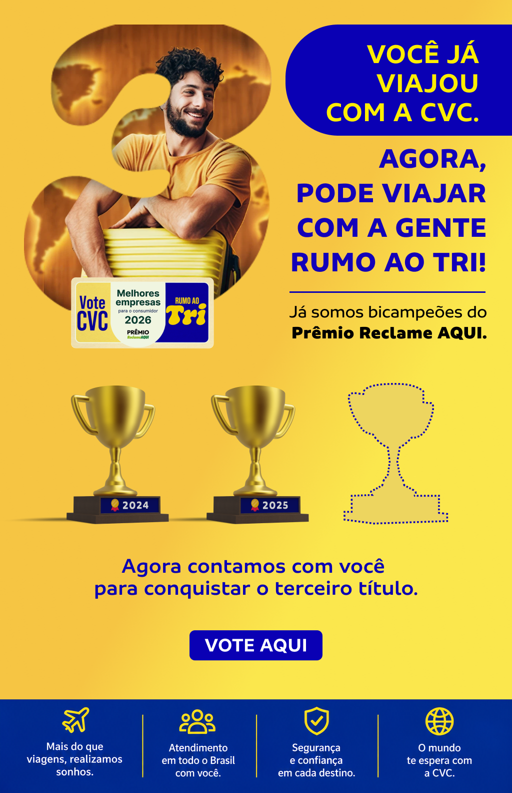 AGORA, PODE VIAJAR COM A GENTE RUMO AO TRI!