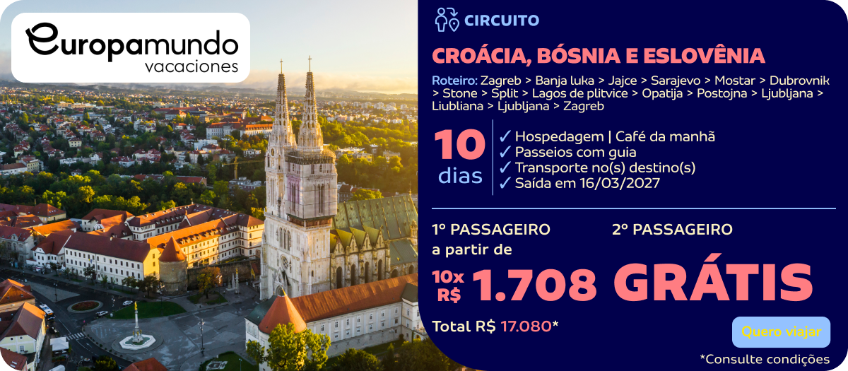 Croácia, Bósnia e Eslovênia | 10 DIAS
