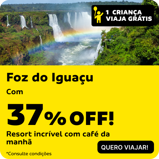 Foz do Iguaçu com 37% OFF! Resort incrível com café da manhã
