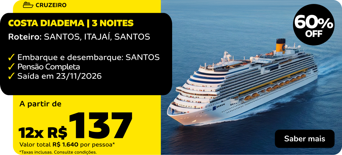 COSTA DIADEMA | 3 NOITES